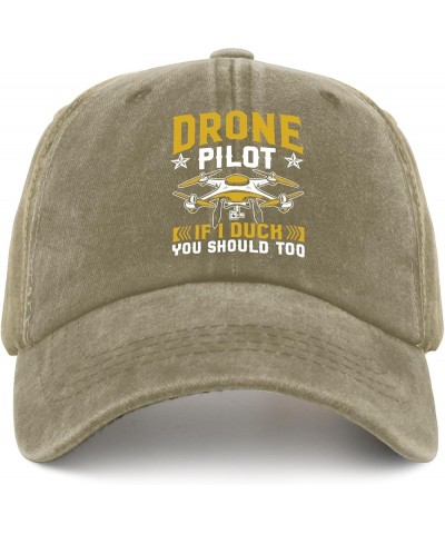 Drone Pilot If I Duck You Should Too Hats Womens Cap Pigment Black Womens Baseball Hat Gifts for Boyfriends Golf Pigment Khak...