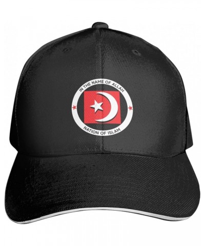 Nation of Islam Flag Adjustable Baseball Cap Man's Womans Casual Sandwich Caps Adults Golf Hats Black $14.14 Baseball Caps