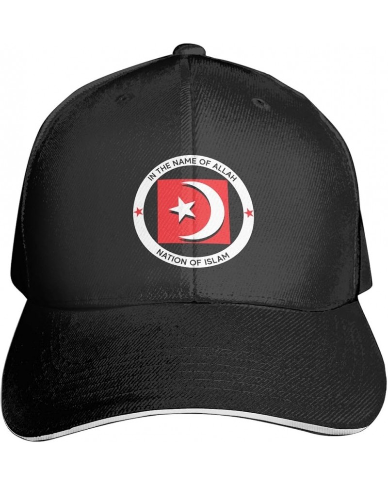 Nation of Islam Flag Adjustable Baseball Cap Man's Womans Casual Sandwich Caps Adults Golf Hats Black $14.14 Baseball Caps