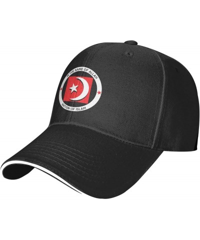 Nation of Islam Flag Adjustable Baseball Cap Man's Womans Casual Sandwich Caps Adults Golf Hats Black $14.14 Baseball Caps