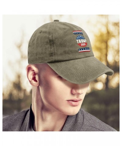 Trump 2024 Mens hat Vintage Cotton Washed Baseball Caps Adjustable Dad Hat Crazy Funny Custom Gifts Pigment Khaki $10.34 Base...