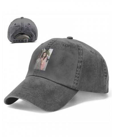 Charli Music XCX Hat Cap Fashion Graphic Baseball Caps Adult Washed Denim Printed Casual Hat Black Deep Heather $11.38 Baseba...