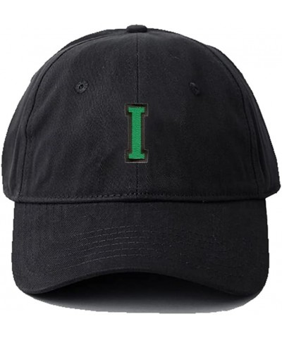 Men's Baseball Cap Sport Letter I Embroidery Hat Cotton Embroidered Casual Baseball Caps Black $13.49 Baseball Caps