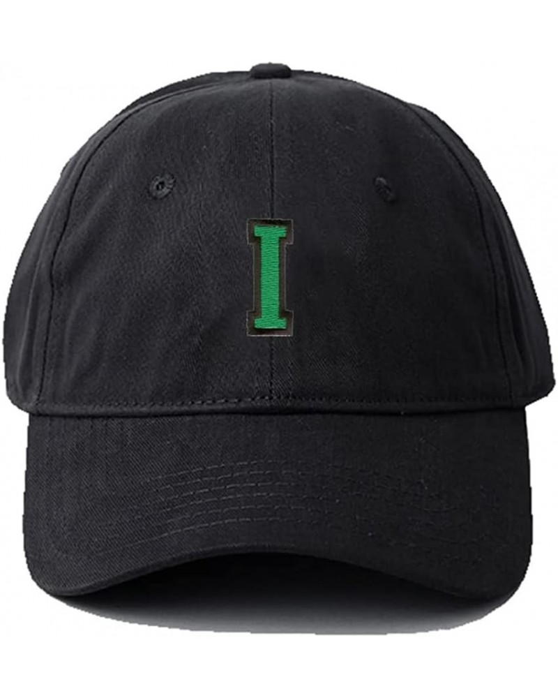 Men's Baseball Cap Sport Letter I Embroidery Hat Cotton Embroidered Casual Baseball Caps Black $13.49 Baseball Caps