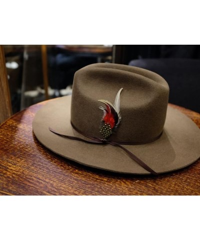 Men's Crushable Wool Felt Bounty Hunter Brown Fedora Hats Khaki 60-61cm $108.13 Fedoras