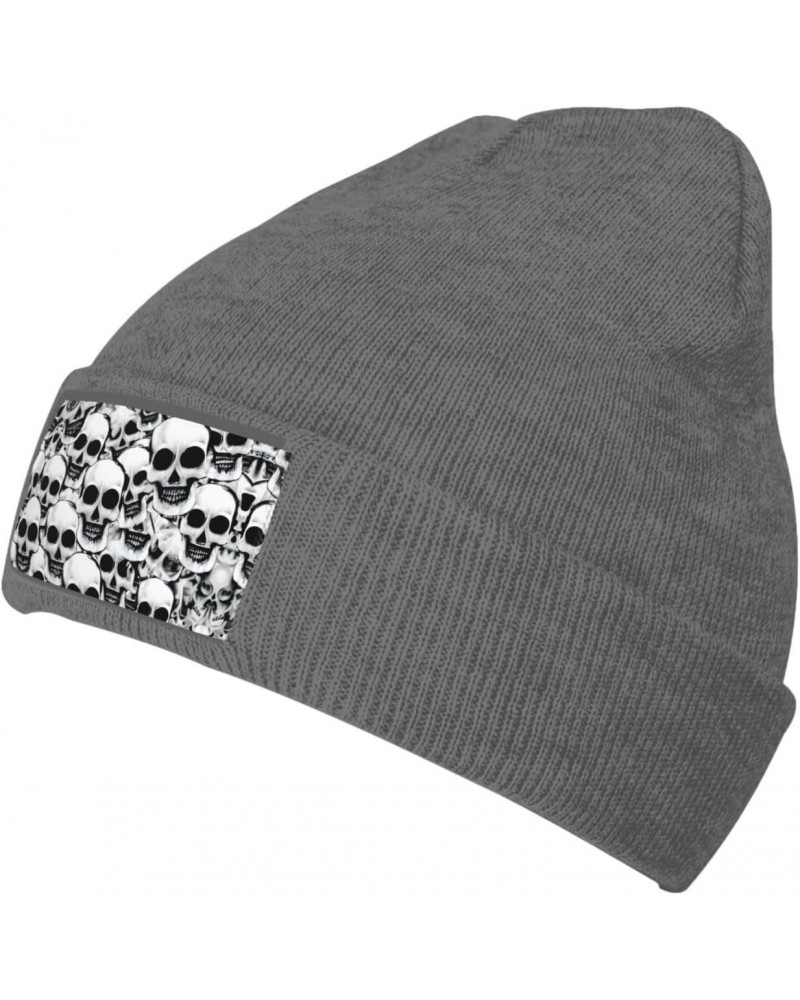 Many Mexican Skull Luxurious Velvet Patch Design,Knitted Wool Hat,Ideal for Sporty & Outdoor Activities $11.16 Skullies & Bea...