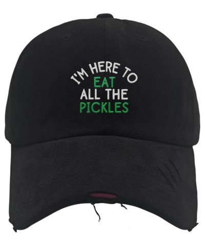 I'm Here to Eat All The Pickles-0 Cowboy Hat Vintage Baseball Hat Gifts for Dad Who Like Embroidered, Baseball Caps I'm Here ...