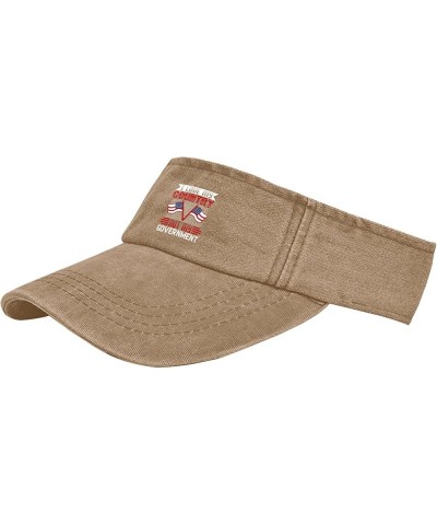 I Love My Country not My Government Hats Visors for Men Visor Hat Retro Visor Pigment Khaki $11.78 Visors