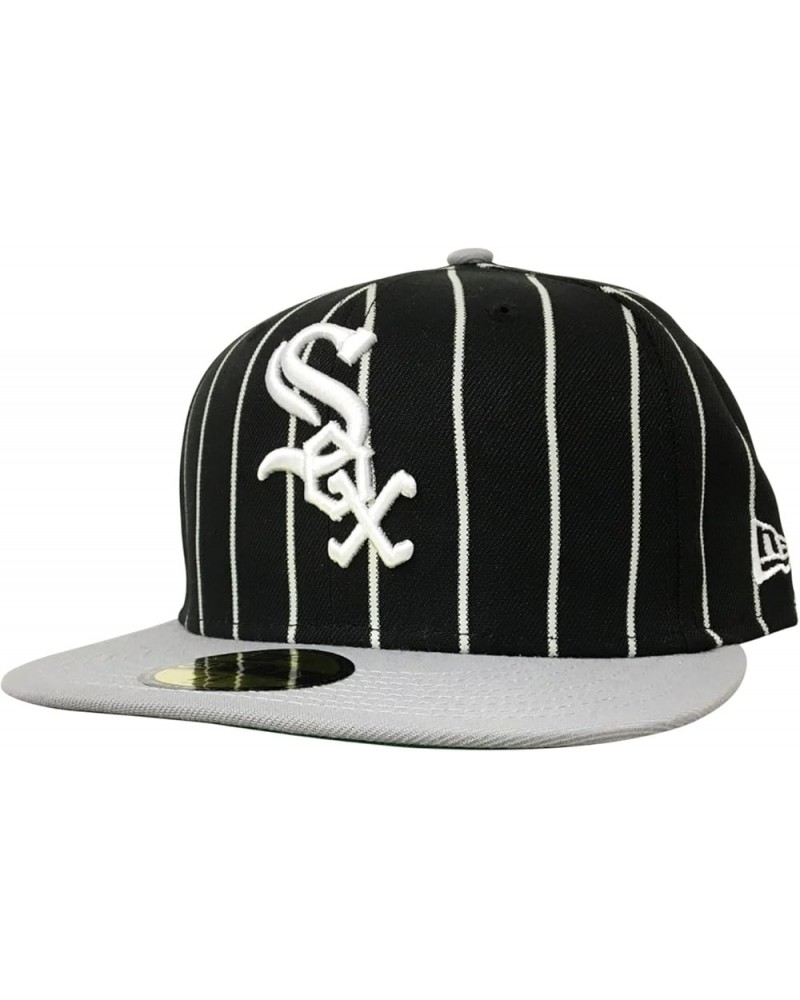 Men's Chicago Sox Hat L22Q2 Style 21376477 Black/Grey $14.40 Baseball Caps