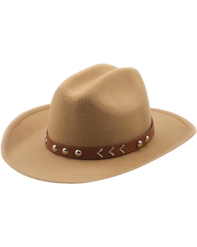 Womens Top Hat Fedora for Men Women Winter Wool Felt Jazz Hats British Style Panama Western Cowboy Cap Sombrero Camel $20.59 ...