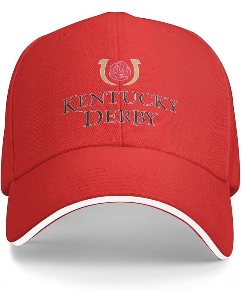 Kentucky-Derby Trucker Hat, Men Baseball Hat, Adjustable Hat, Western Country Hat, Sports Tourism Hat Women Hat Red $11.39 Ba...