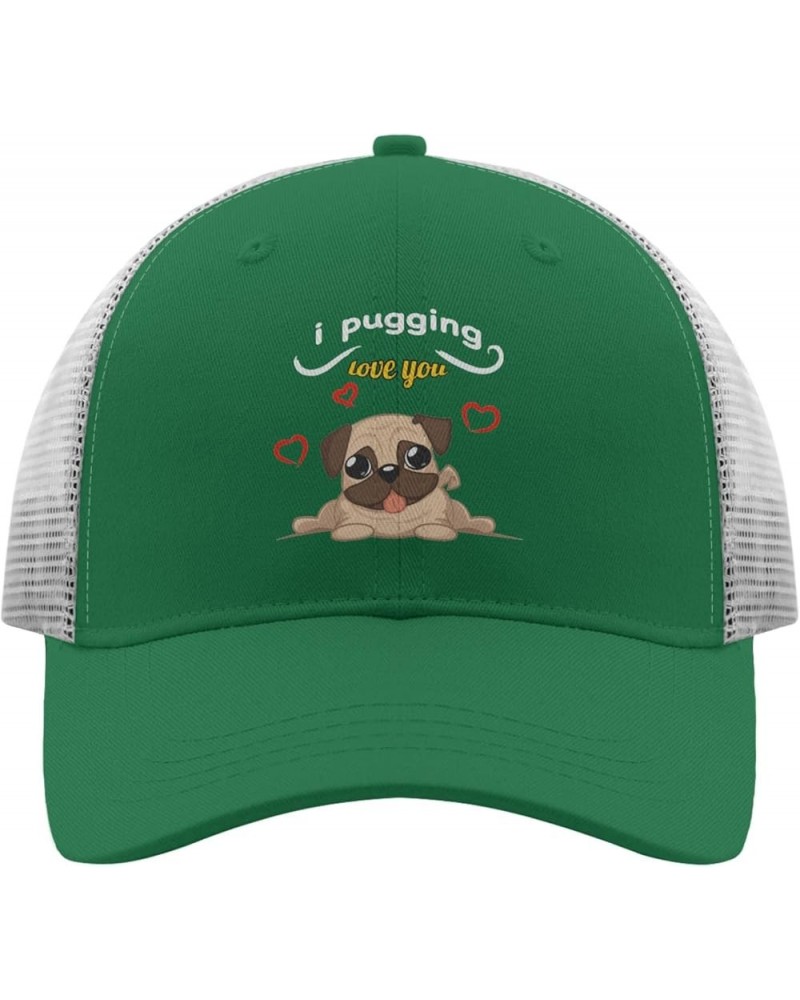 i Pugging Love youu Cap Camp hat Apricot Hats for Women Gifts for Daughter Beach Hats Green $9.14 Baseball Caps