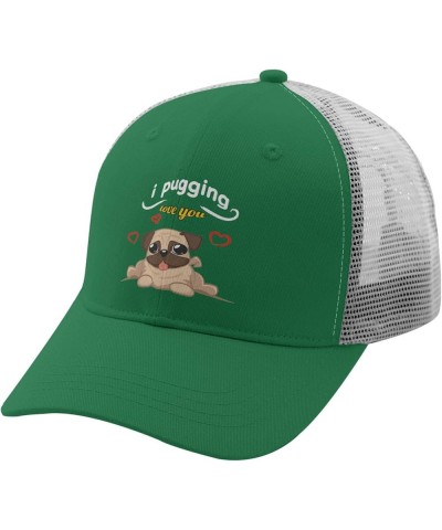 i Pugging Love youu Cap Camp hat Apricot Hats for Women Gifts for Daughter Beach Hats Green $9.14 Baseball Caps