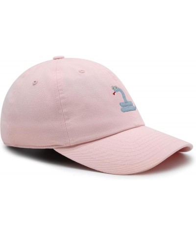 Rattlesnake Premium Dad Hat Embroidered Baseball Cap Cute Light Pink $10.99 Baseball Caps