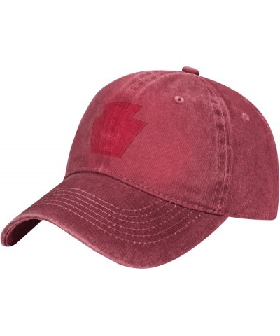 28th Infantry Division SSI Baseball Cap for Men Women Hats Adjustable Vintage Cowboy Hat Sun Hat Red $12.78 Cowboy Hats