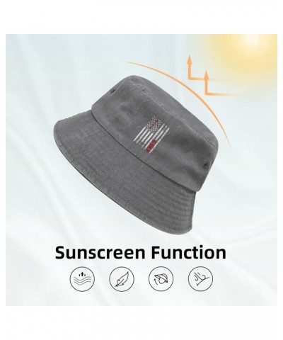 Golf USA Flag Bucket Hat for Women Men Summer Travel Sun Hat Outdoor Cap Funny Bucket Hats Gray $13.73 Bucket Hats