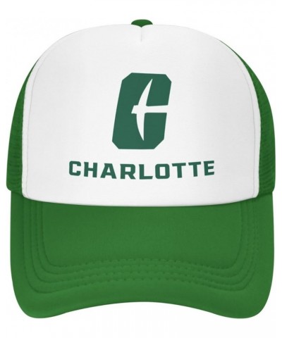 Charlotte 49ers Original Trucker Hats for Both Men and Women - Mesh Baseball Snapback Hats Green $8.40 Baseball Caps