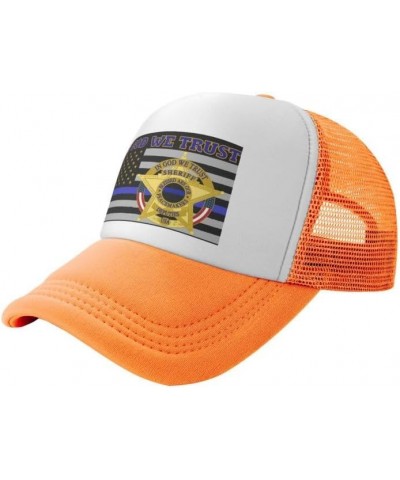 Sheriff Deputies in God We Trust1 Flag-Trucker Hats Denim Hats Cowboy Knit hat Baseball Caps Fisherman's hat Orange $16.47 Ba...