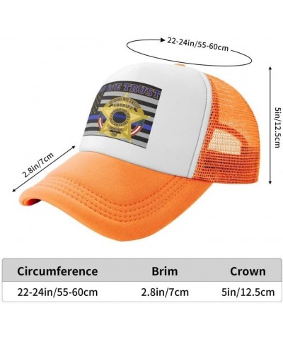 Sheriff Deputies in God We Trust1 Flag-Trucker Hats Denim Hats Cowboy Knit hat Baseball Caps Fisherman's hat Orange $16.47 Ba...