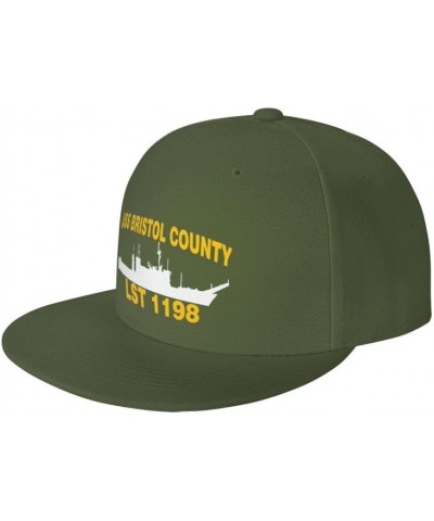 USS Bristol County LST 1198 Flag-Trucker Hats Denim Hats Cowboy Knit hat Baseball Caps Fisherman's hat Moss Green $18.65 Base...