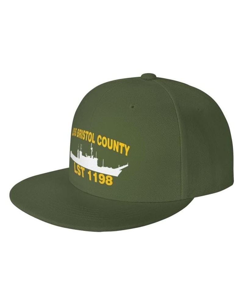 USS Bristol County LST 1198 Flag-Trucker Hats Denim Hats Cowboy Knit hat Baseball Caps Fisherman's hat Moss Green $18.65 Base...