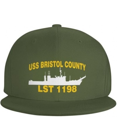 USS Bristol County LST 1198 Flag-Trucker Hats Denim Hats Cowboy Knit hat Baseball Caps Fisherman's hat Moss Green $18.65 Base...