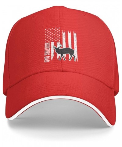 Hunting Dad USA Flag Baseball Cap Women Men Hats Adjustable Truck Driver Sun Hat Dad Baseball Caps Red $11.61 Baseball Caps