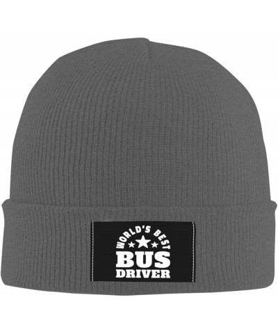 Awesome Bus Driver Fashion Beanie Hats Winter Warm Skull Kint Cap Chemo Hat for Men Women Deep Heather $9.75 Skullies & Beanies