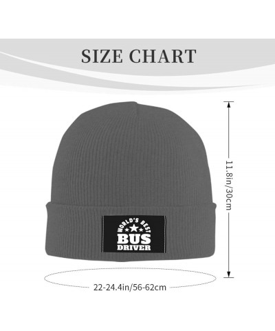 Awesome Bus Driver Fashion Beanie Hats Winter Warm Skull Kint Cap Chemo Hat for Men Women Deep Heather $9.75 Skullies & Beanies