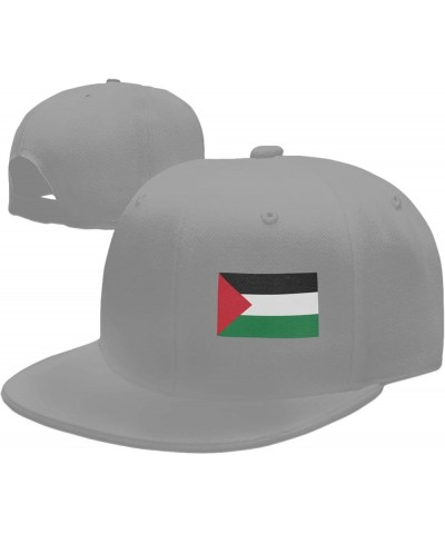 Flag of Palestine Hats for Men Black Hat Flat Bill Mens Sun Hats Fashion Baseball Cap Gray $12.44 Baseball Caps