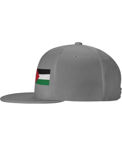 Flag of Palestine Hats for Men Black Hat Flat Bill Mens Sun Hats Fashion Baseball Cap Gray $12.44 Baseball Caps