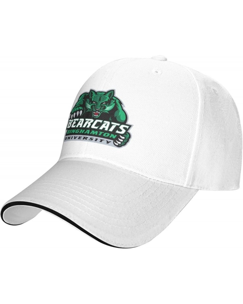 Binghamton University Unisex Classic Hat Adjustable Fashion Casquette for Men Women White $8.73 Baseball Caps