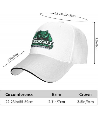 Binghamton University Unisex Classic Hat Adjustable Fashion Casquette for Men Women White $8.73 Baseball Caps