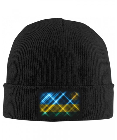 Knitted Hat Personalized Rwanda Flag Beanie Cap Cold Weather Hat Warm Winter Hats Brimless Caps Black $14.11 Skullies & Beanies