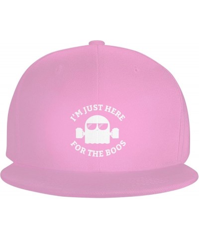 I Am Just Here for The Boos Baseball Cap Fashion Sunhat Hip Hop Hat Men Women Trucker Hat Pink $10.48 Baseball Caps