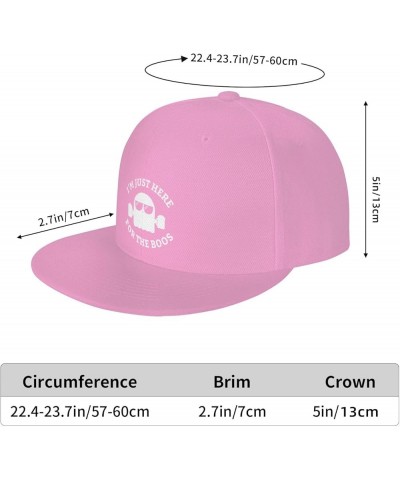 I Am Just Here for The Boos Baseball Cap Fashion Sunhat Hip Hop Hat Men Women Trucker Hat Pink $10.48 Baseball Caps