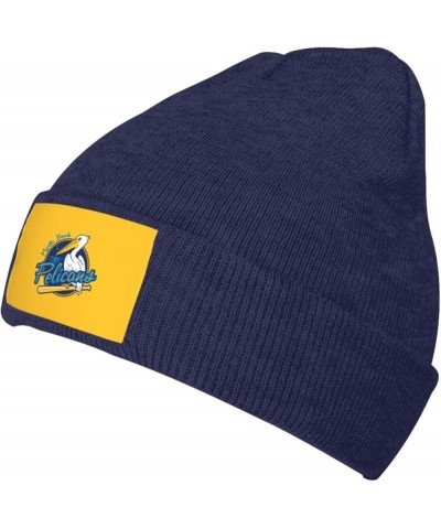 Myrtle Beach Pelicans Logo Classic Warm Winter Knit Cap Fleece Lined Beanie Hat Navy Blue $13.73 Skullies & Beanies