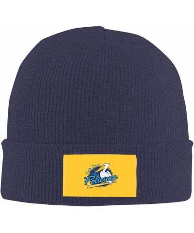 Myrtle Beach Pelicans Logo Classic Warm Winter Knit Cap Fleece Lined Beanie Hat Navy Blue $13.73 Skullies & Beanies