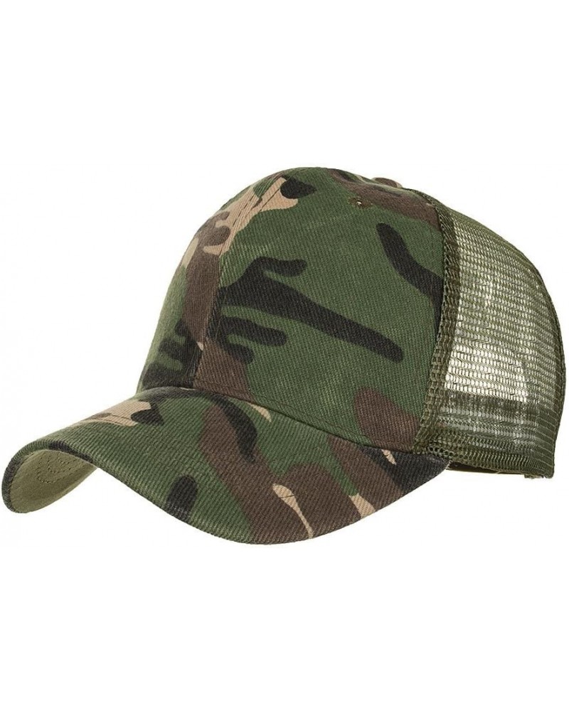 Summer Camouflage Cap Mesh Baseball Hats for Men Women Dad Trucker Sun Visor Hat Sunshade Sunscreen Cap Army Green $6.20 Sun ...