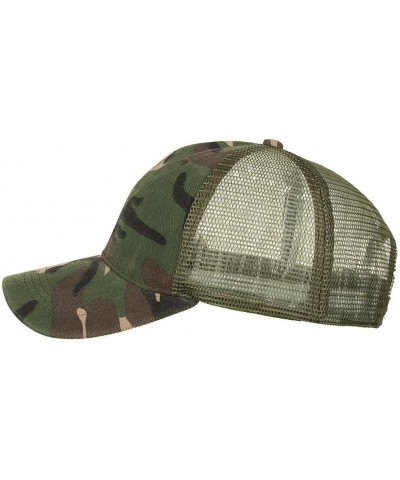 Summer Camouflage Cap Mesh Baseball Hats for Men Women Dad Trucker Sun Visor Hat Sunshade Sunscreen Cap Army Green $6.20 Sun ...