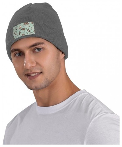 Otters Print Slouchy Beanie for Men Women Hip-Hop Soft Lightweight Running Beanie Adult Hats Deep Heather $10.07 Skullies & B...