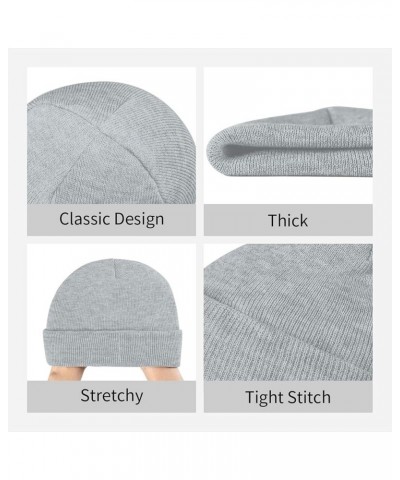 Beanie Hat Warm Cap Adult Knit Hat Winter Soft Warm Beanies Hats Cap Black Gray $10.78 Skullies & Beanies