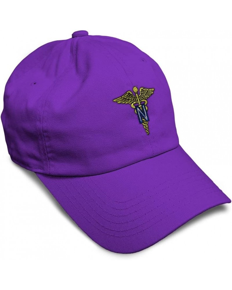 Soft Baseball Cap Army Nurse Corps Officer Embroidery Insignias Twill Cotton Dad Hats for Men & Women Purple Design Only $17....