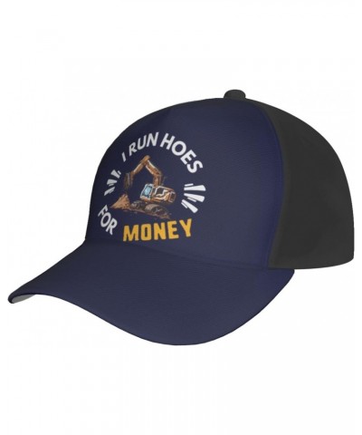 I Run Hoes for Money Cap Tucker Hat Adjustable Baseball Caps Black $13.10 Baseball Caps