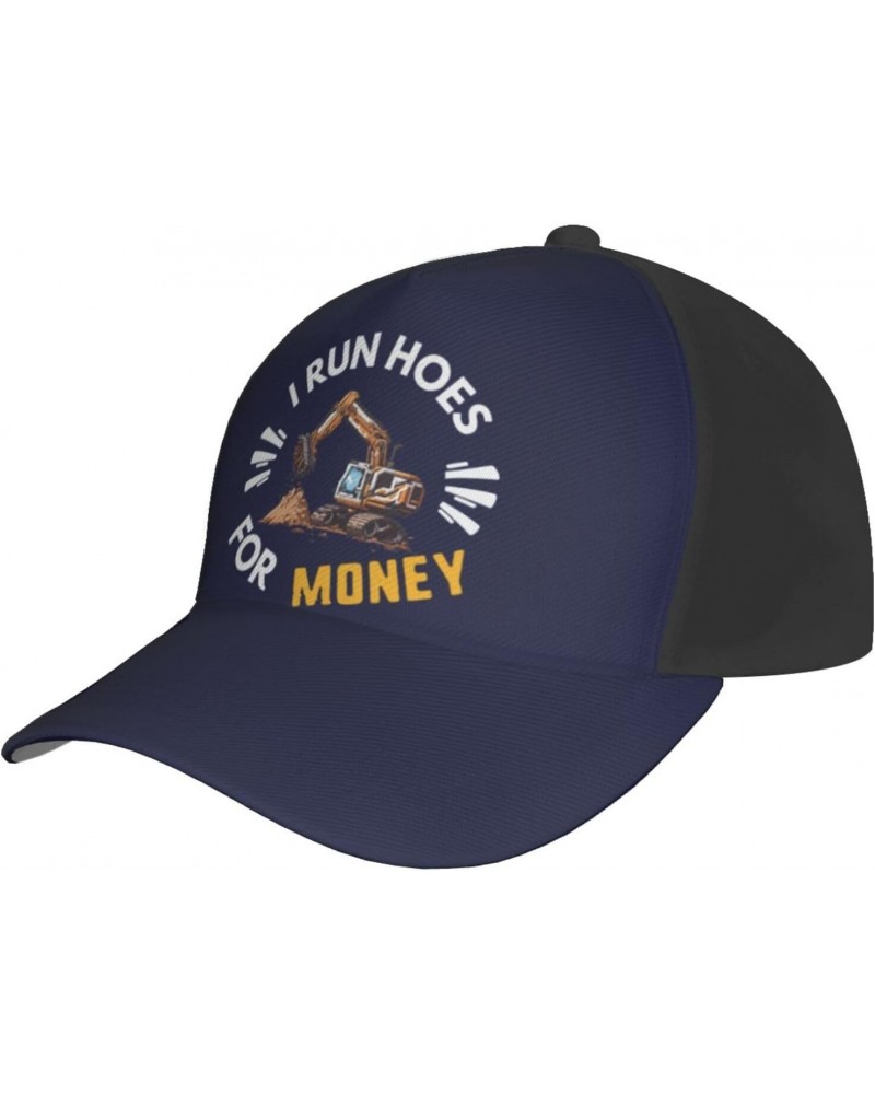 I Run Hoes for Money Cap Tucker Hat Adjustable Baseball Caps Black $13.10 Baseball Caps