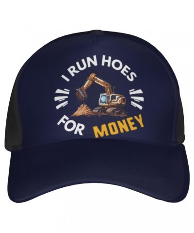 I Run Hoes for Money Cap Tucker Hat Adjustable Baseball Caps Black $13.10 Baseball Caps