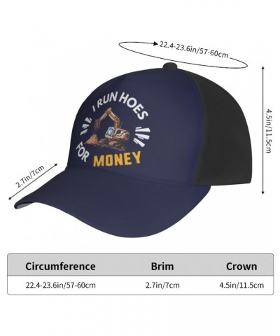 I Run Hoes for Money Cap Tucker Hat Adjustable Baseball Caps Black $13.10 Baseball Caps