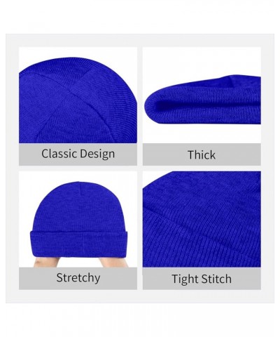 Winter Snowman Print Beanie Hat Adult Skull Cap Warm Slouchy Knit Skull Cap Headwear Gift for Men Women Blue $12.39 Skullies ...