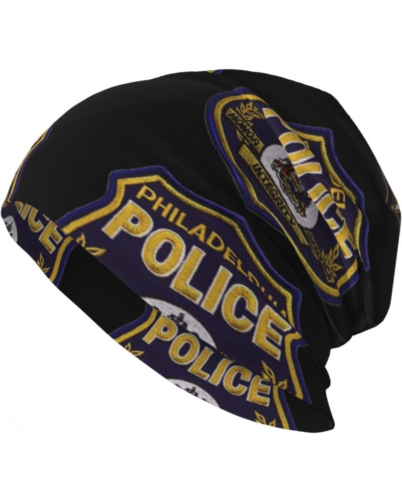 Patch of The Philadelphia Police Comfort Elegance Knitted Hat Black Daily for Men Women $9.89 Skullies & Beanies