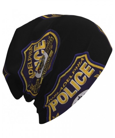 Patch of The Philadelphia Police Comfort Elegance Knitted Hat Black Daily for Men Women $9.89 Skullies & Beanies